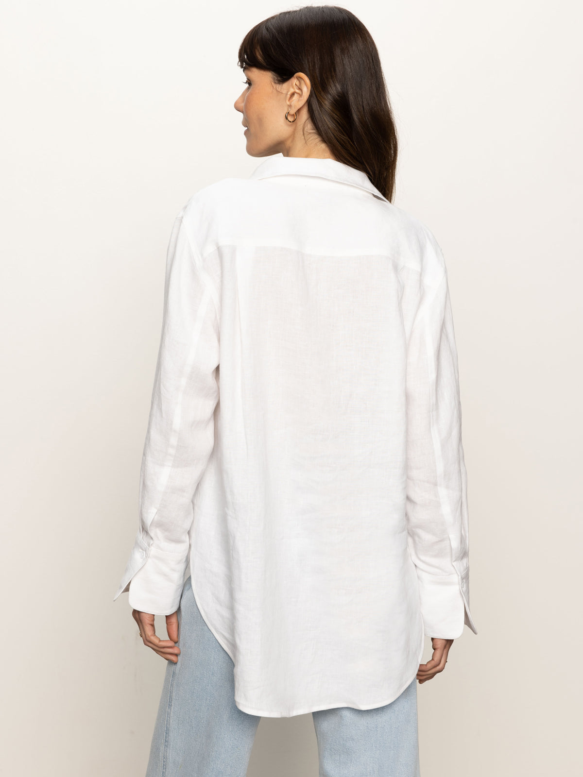 Sanctuary Relaxed Linen Shirt in White