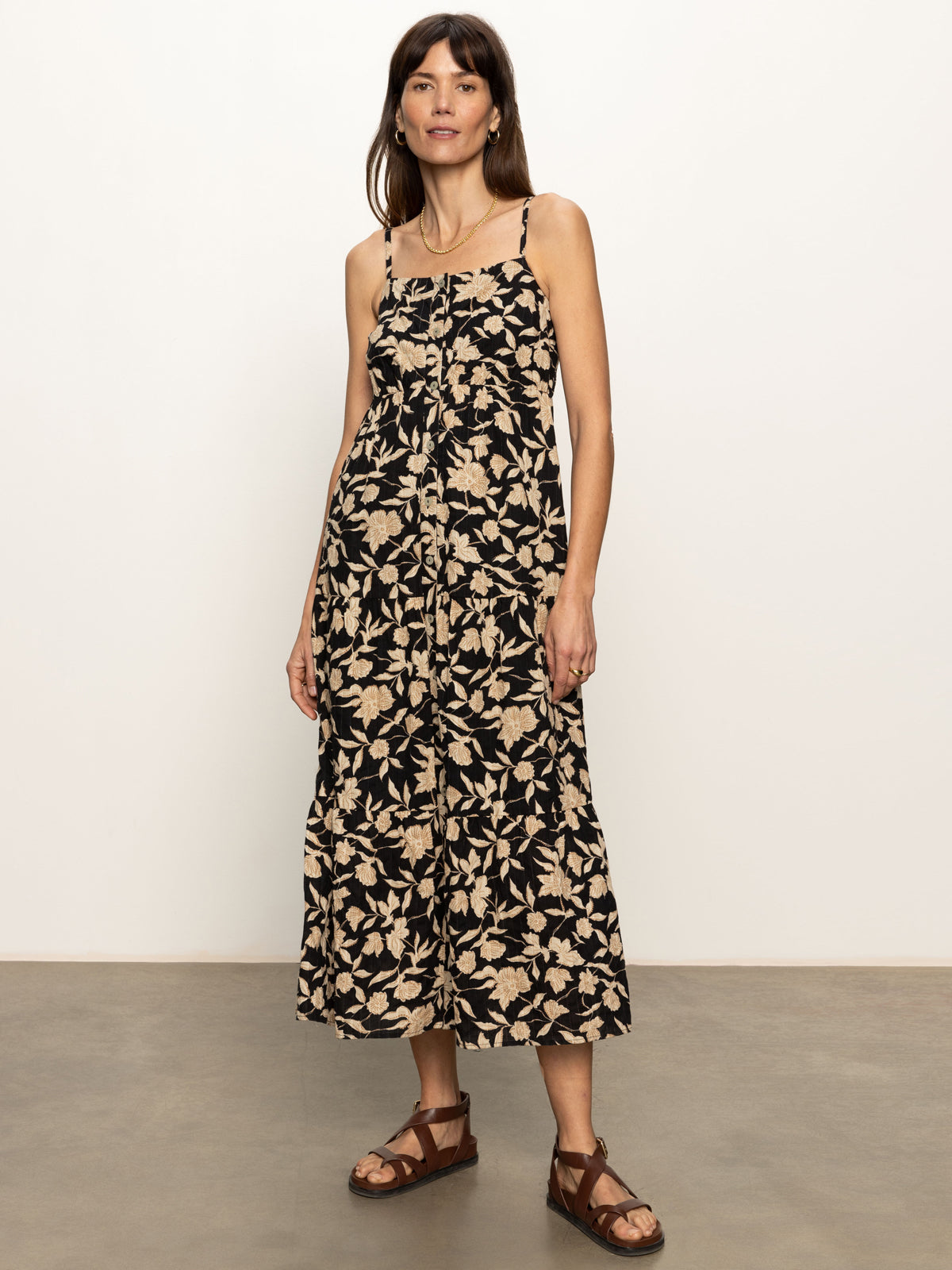 Sanctuary Tiered Picot Dress Bandana Print