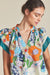 Birds of Paradis by Trovata Clover Blouse in Selva Floral