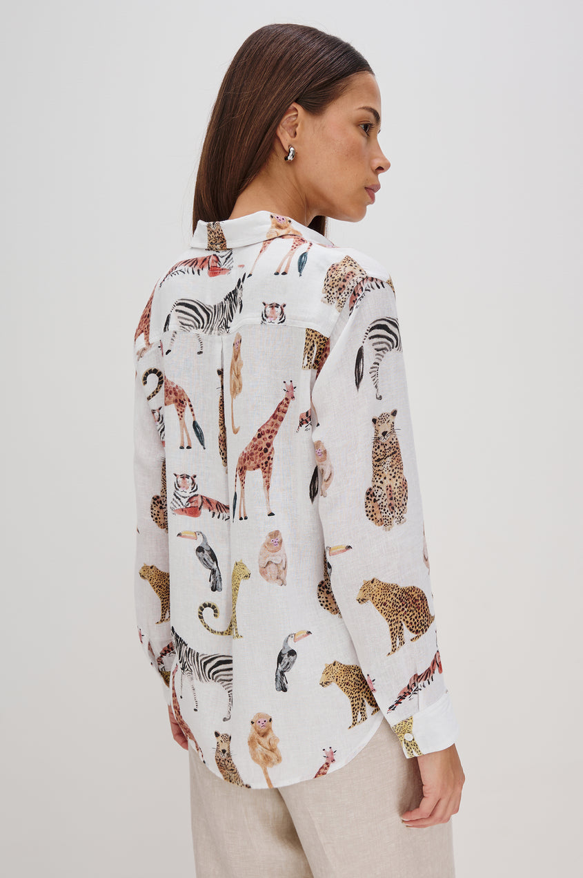 Rails Charli Button Down in Jungle Animals