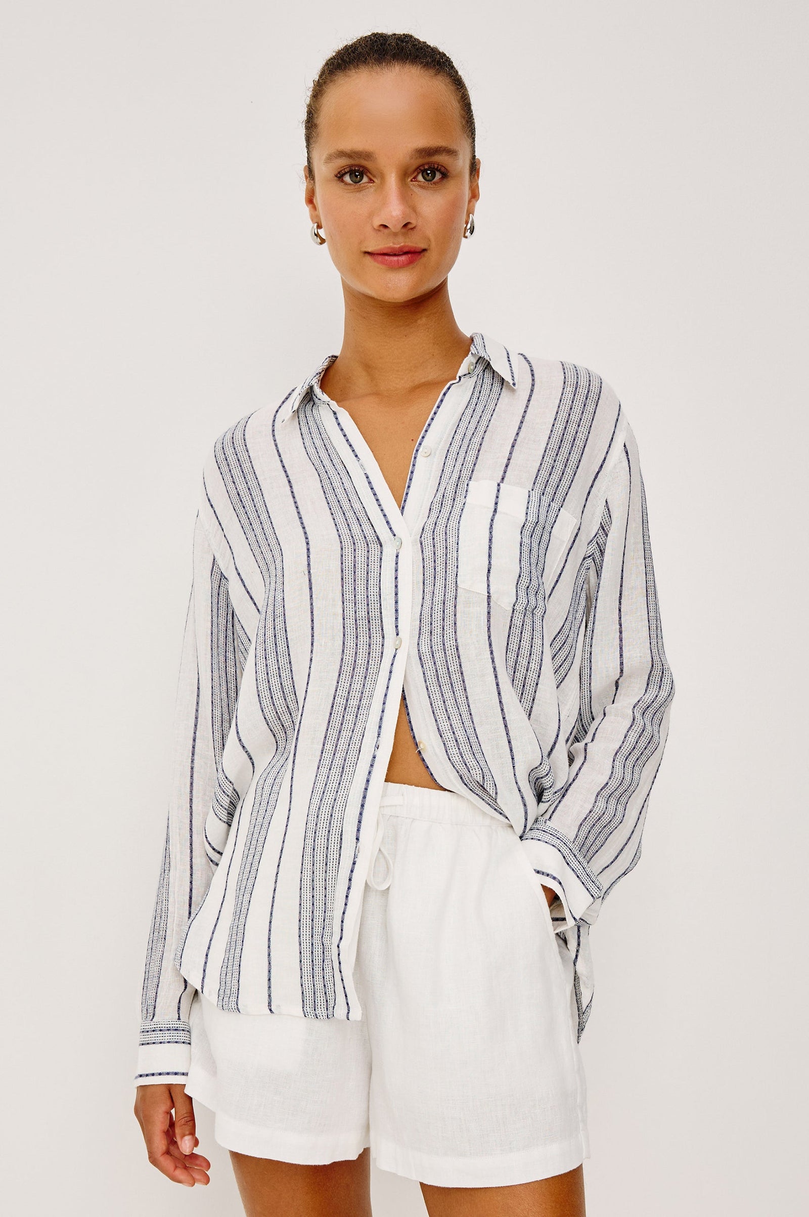 Rails Charli Button Down in Salino Stripe
