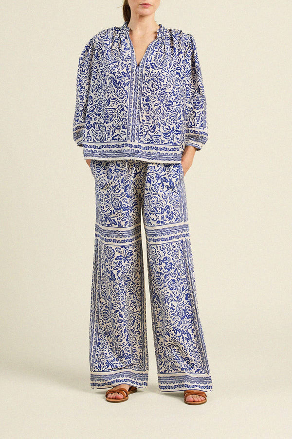 Birds of Paradis by Trovata Orly Blouse in Hydra Border