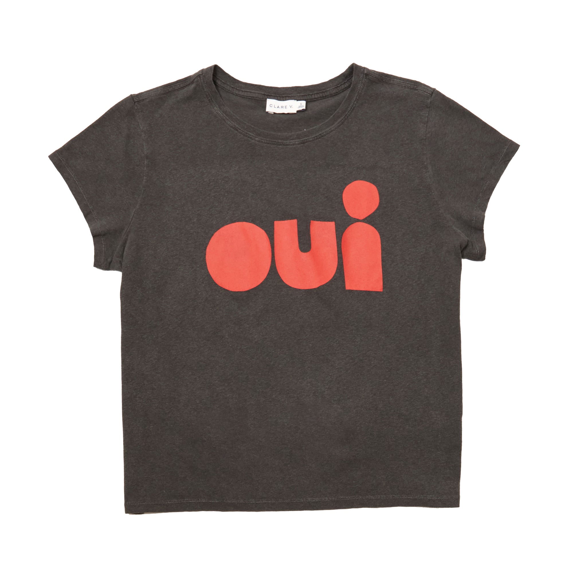 Clare V. Cut Out Oui Classic Tee Cotton/Linen