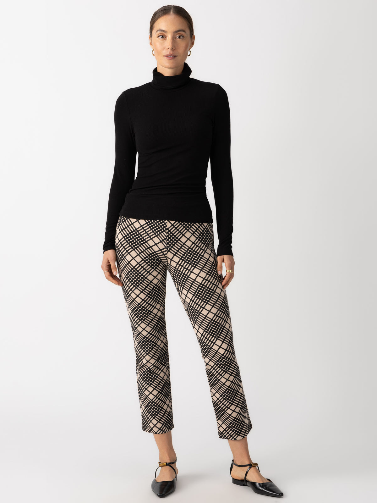 Sanctuary Carnaby Kick Crop in Graphic Plaid