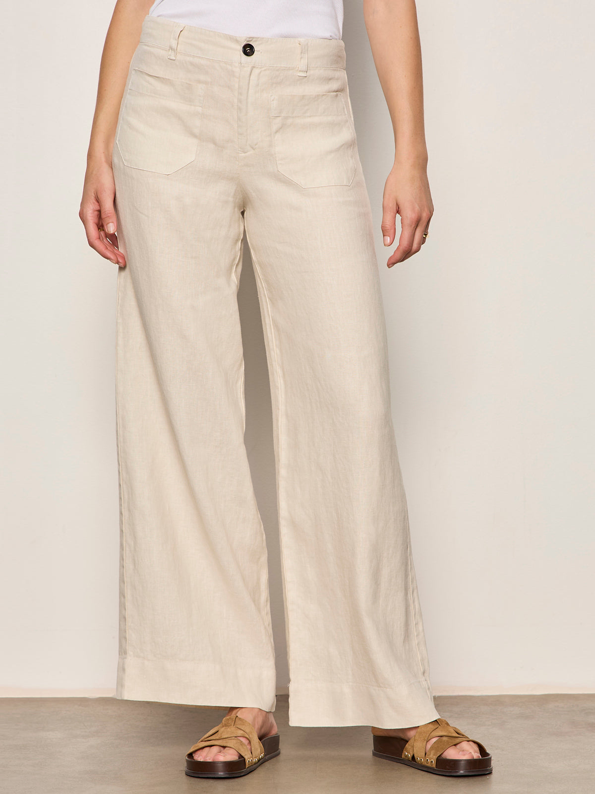 Sanctuary The Linen Marine Wide Leg Pant