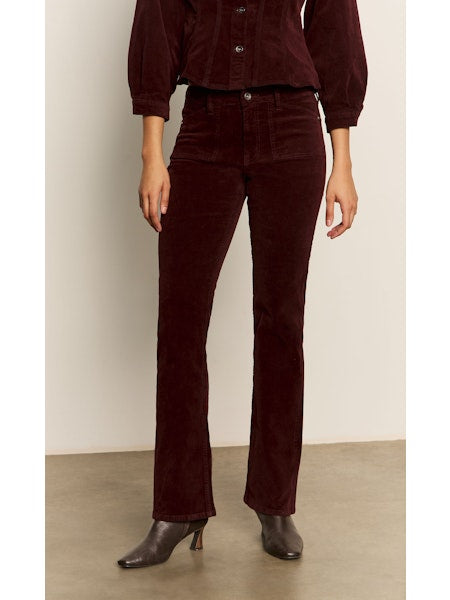 Sanctuary Velveteen Brook Bootcut Dark Crimson
