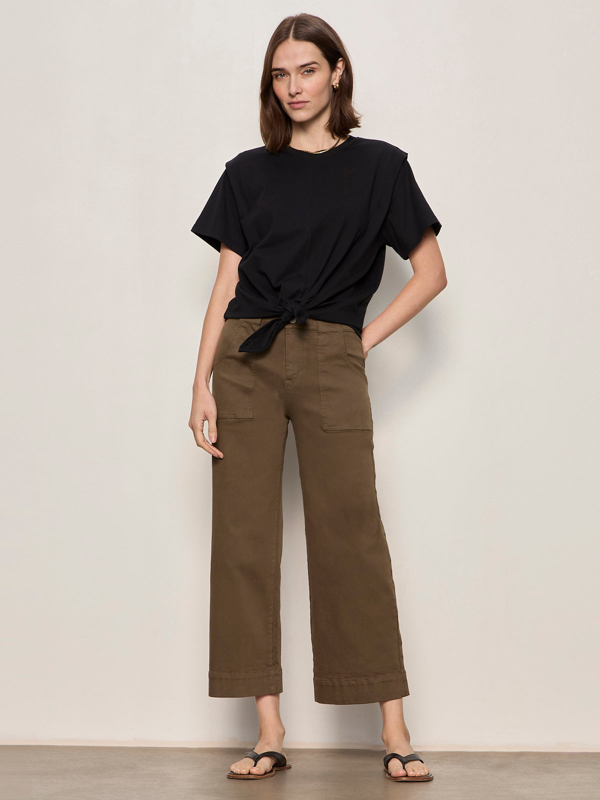 Sanctuary Insider Crop Pant in Forage Green