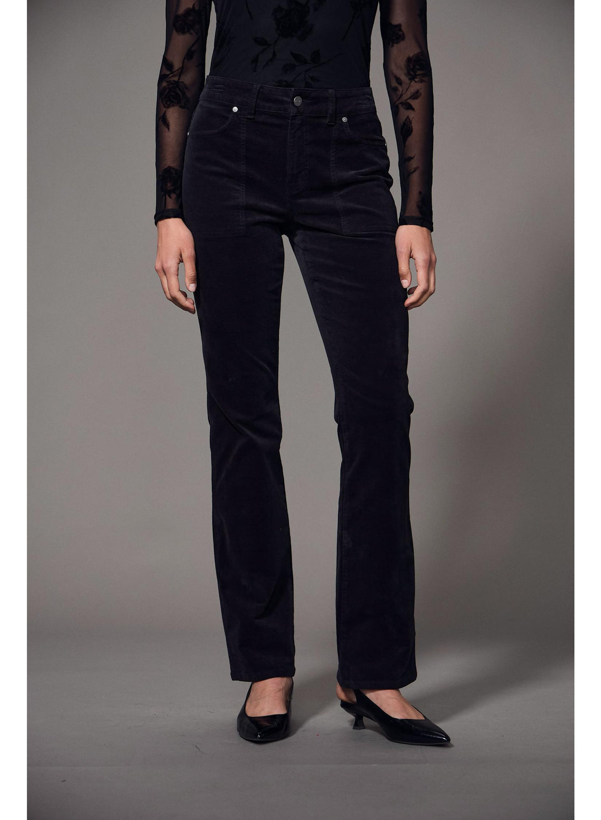 Sanctuary Play Date Velveteen Bootcut in Black