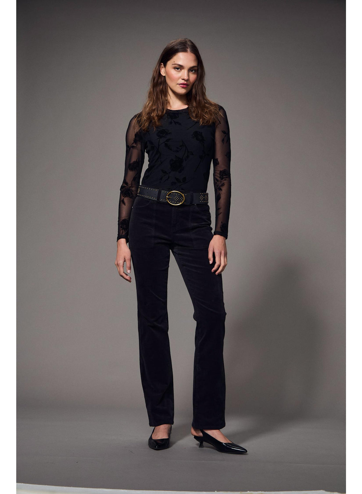 Sanctuary Play Date Velveteen Bootcut in Black
