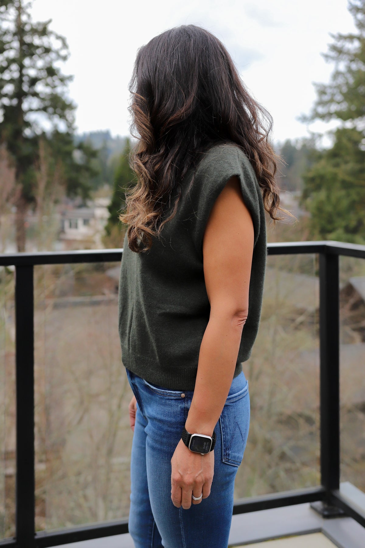 Colorush (C-RUSH) Lucca Crew Tank in Khaki