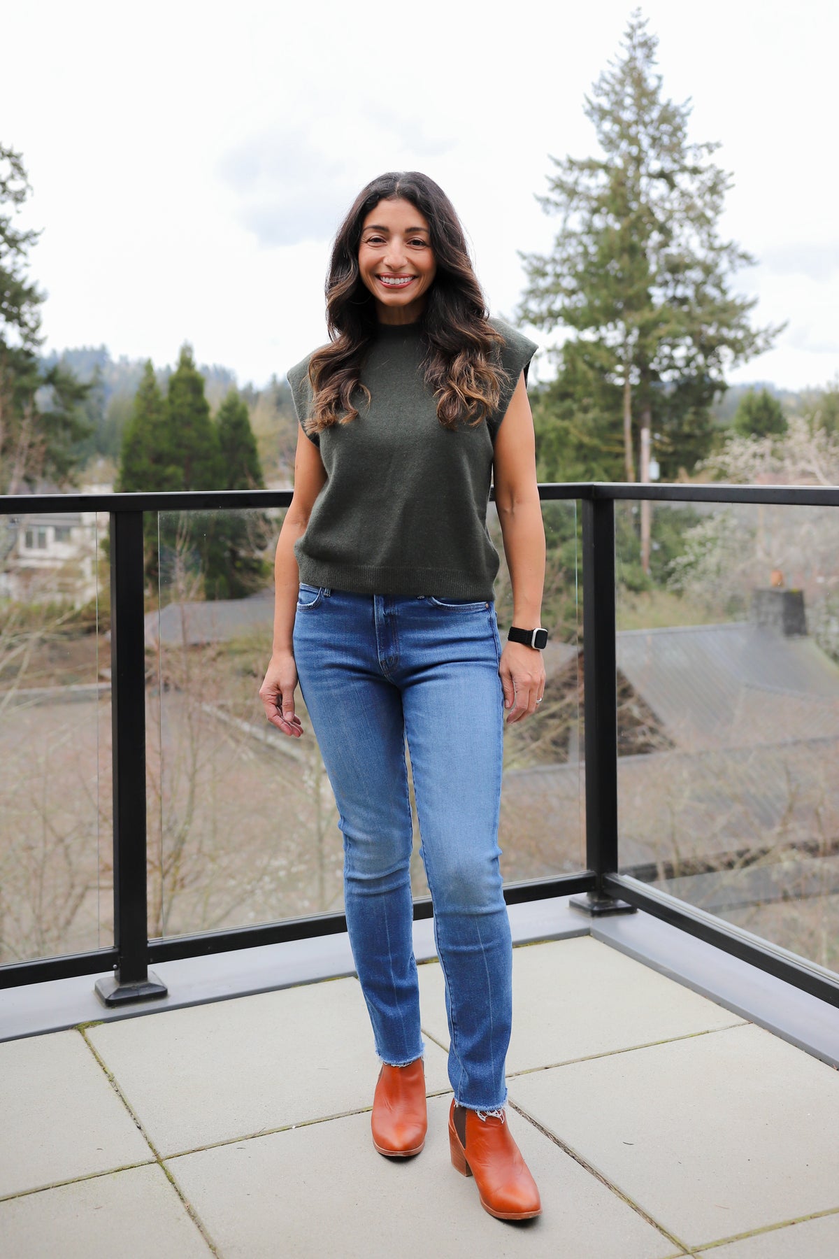 Colorush (C-RUSH) Lucca Crew Tank in Khaki