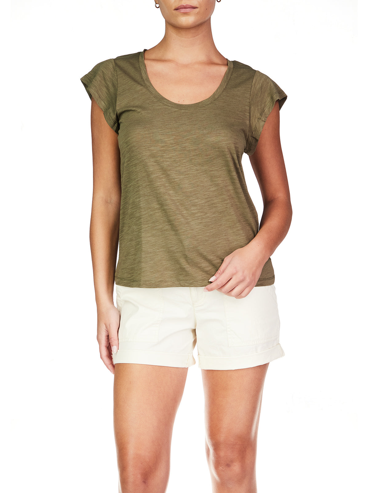 Sanctuary West Side Tee Burnt Olive