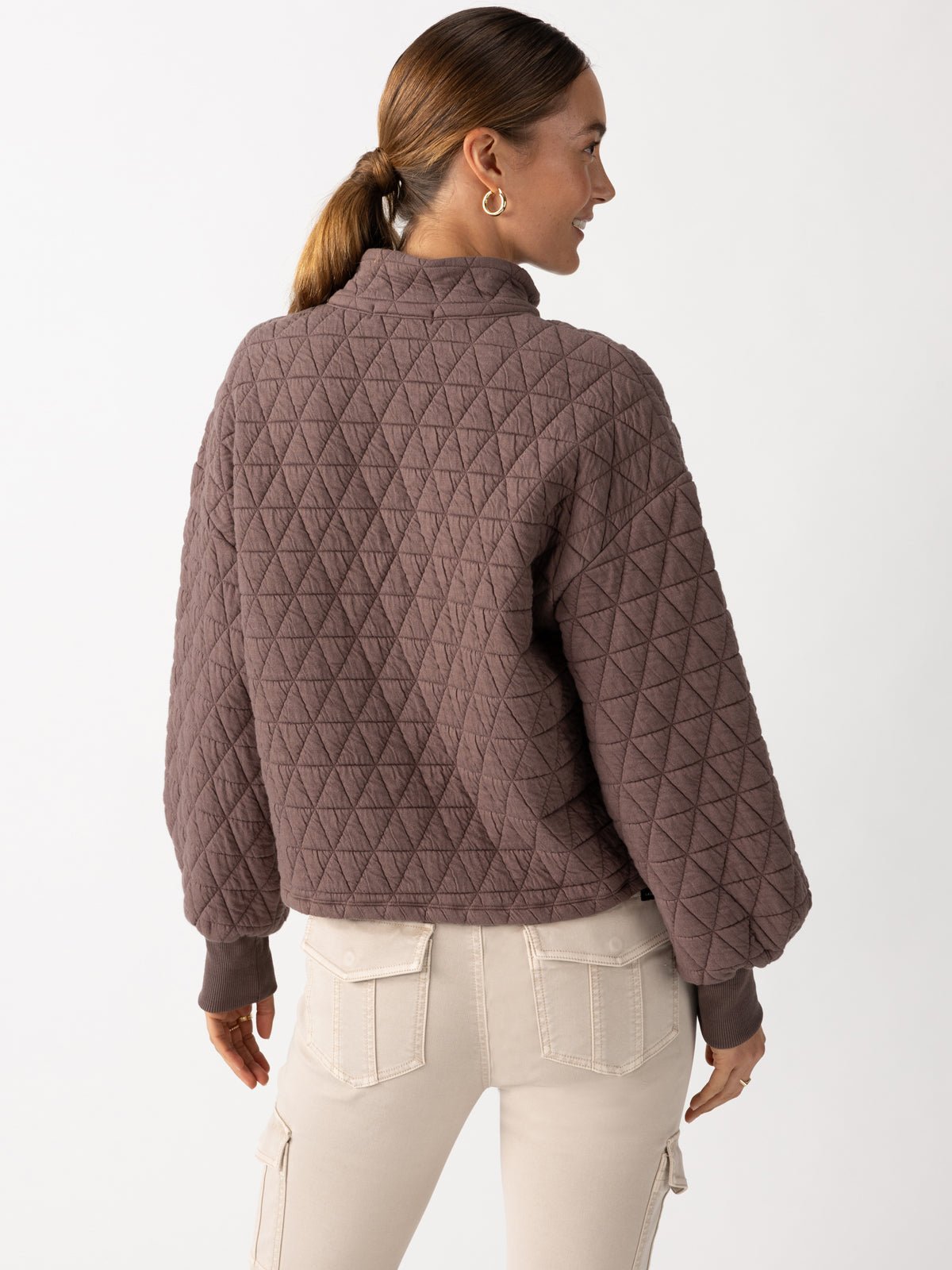 Sanctuary Quilted Button Up Popover Cocoa