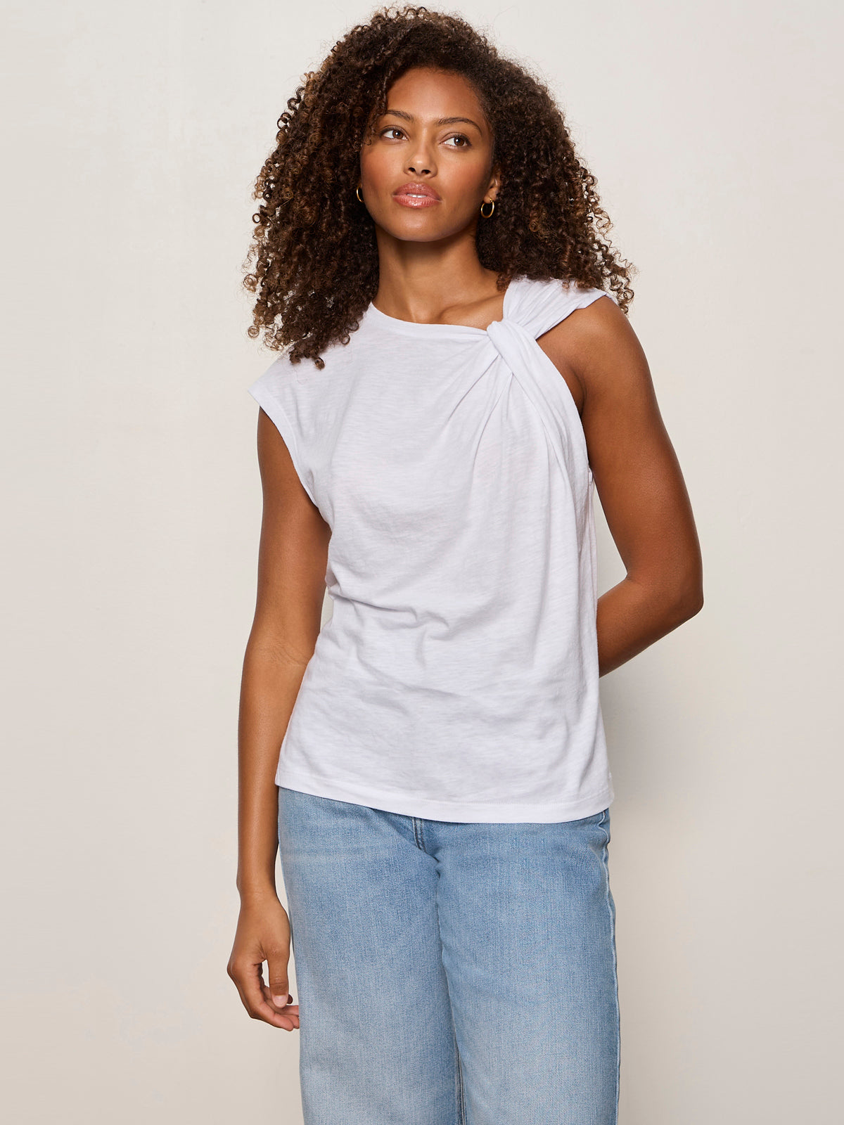 Sanctuary So Twisted Muscle Tee White