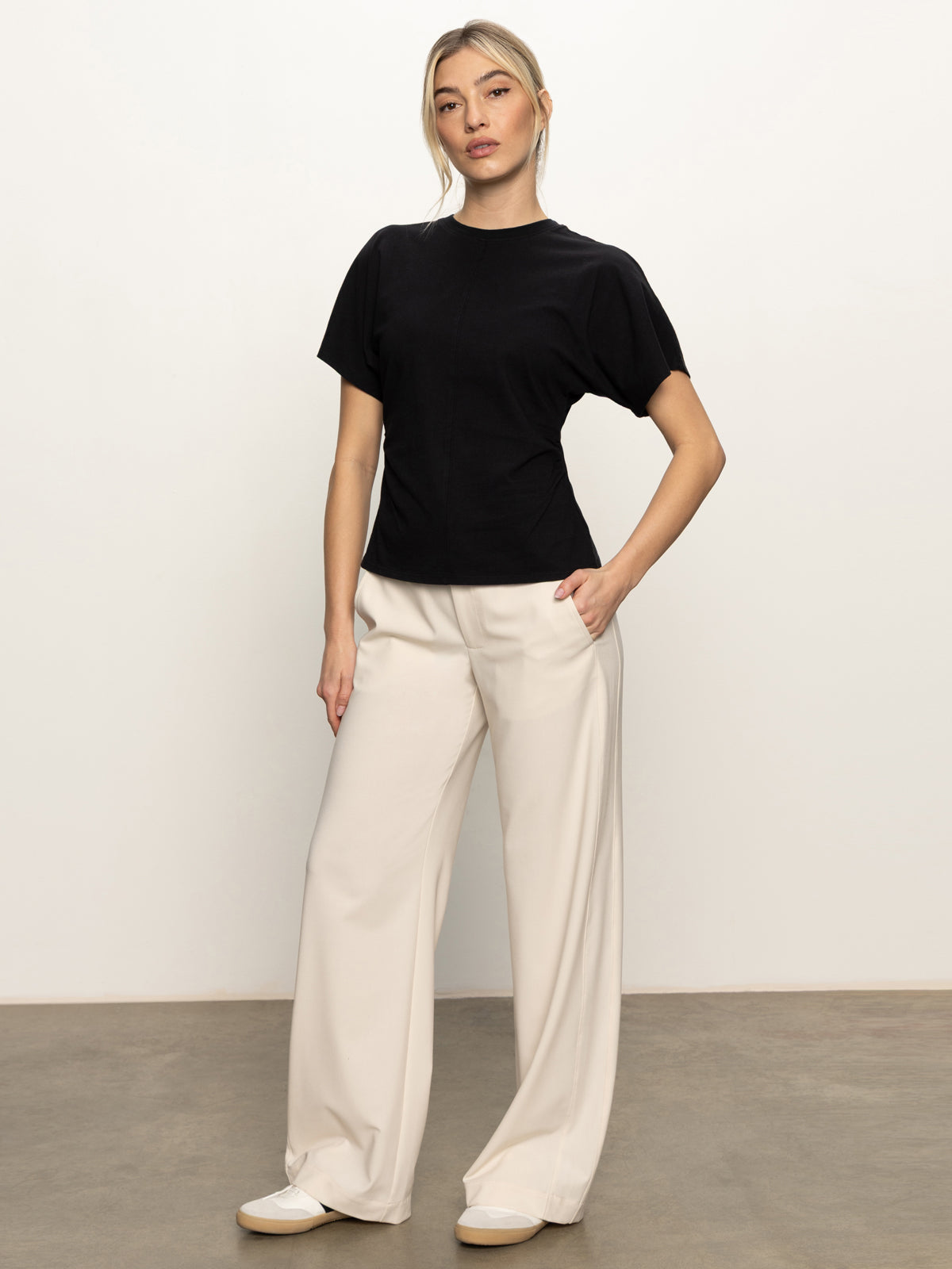 Sanctuary Shirred Waist Dolman Tee