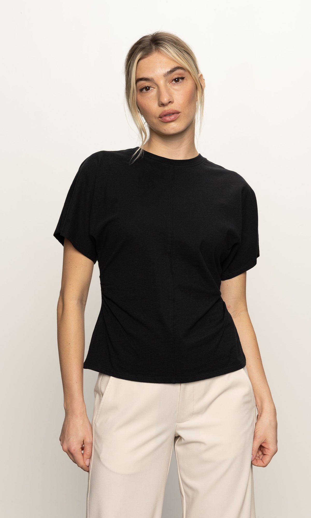 Sanctuary Shirred Waist Dolman Tee