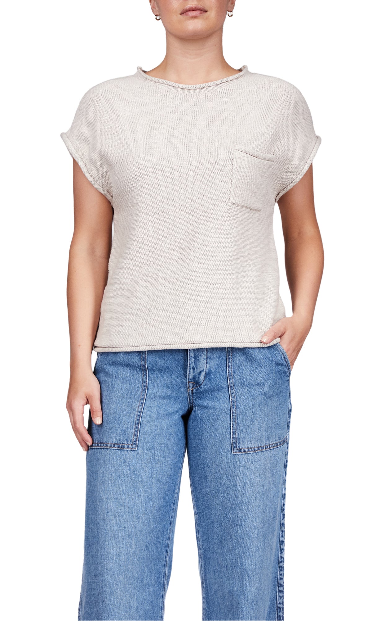 Sanctuary Easy Sweater Tee Flax