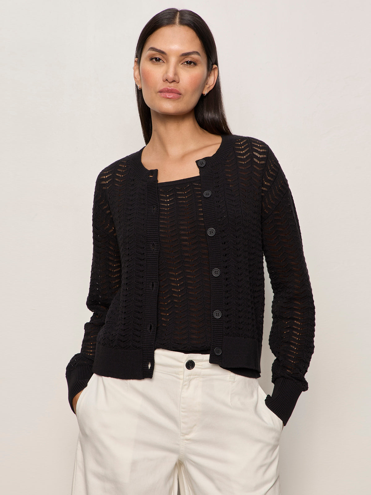 Sanctuary For Keeps Pointelle Cardigan
