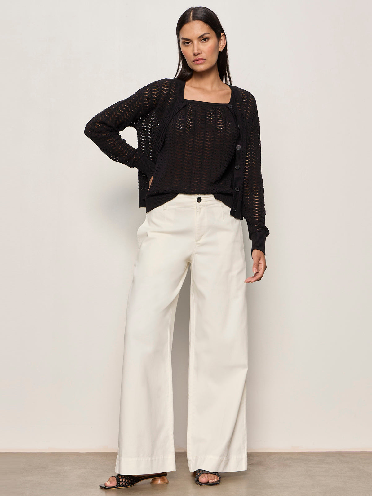 Sanctuary For Keeps Pointelle Cardigan