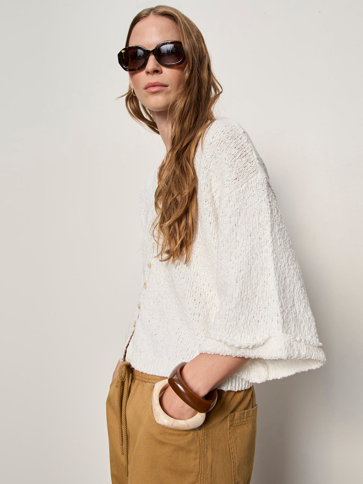 Sanctuary I'm Yours Button Front Sweater