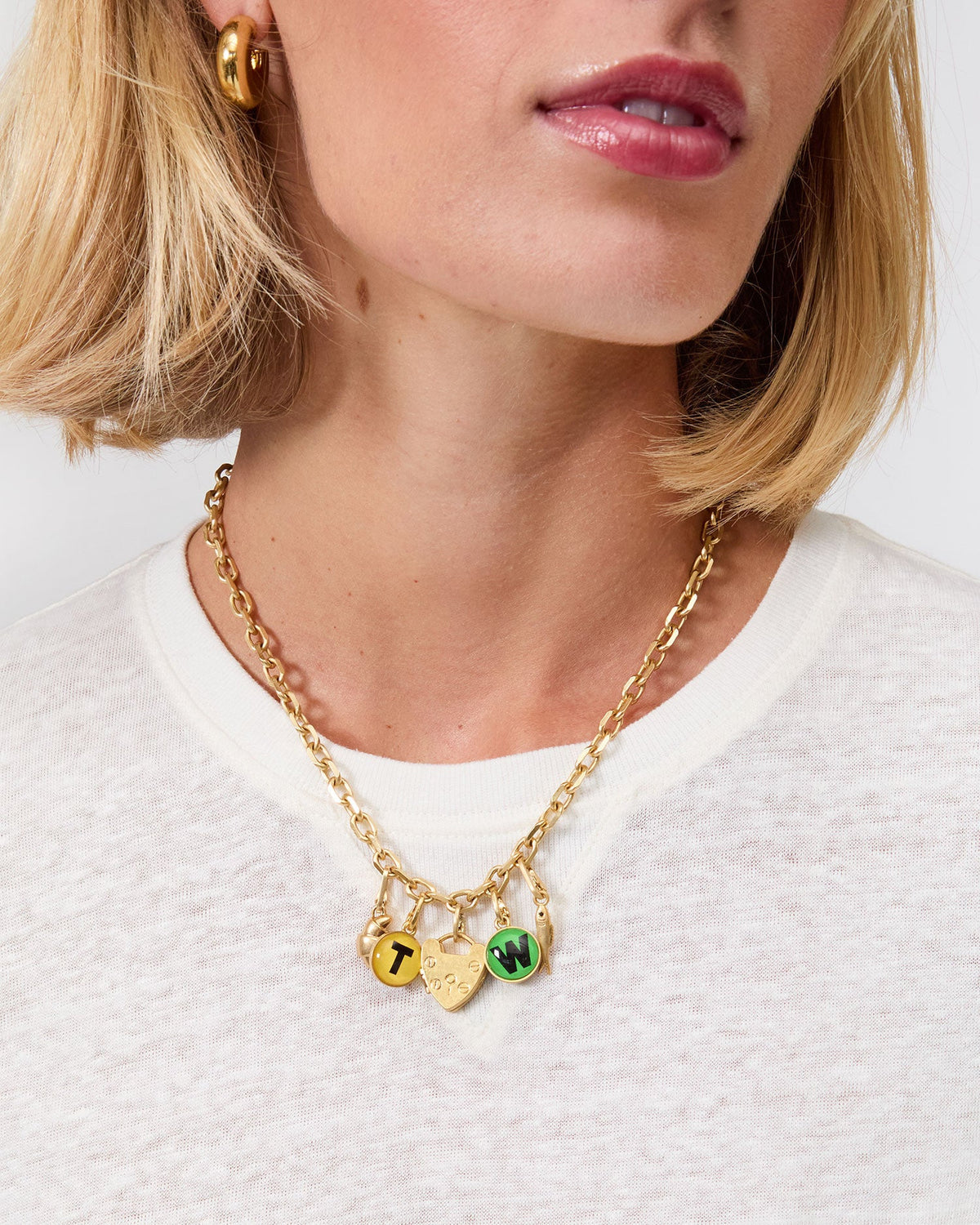 Clare V. Charm Chain Necklace 16