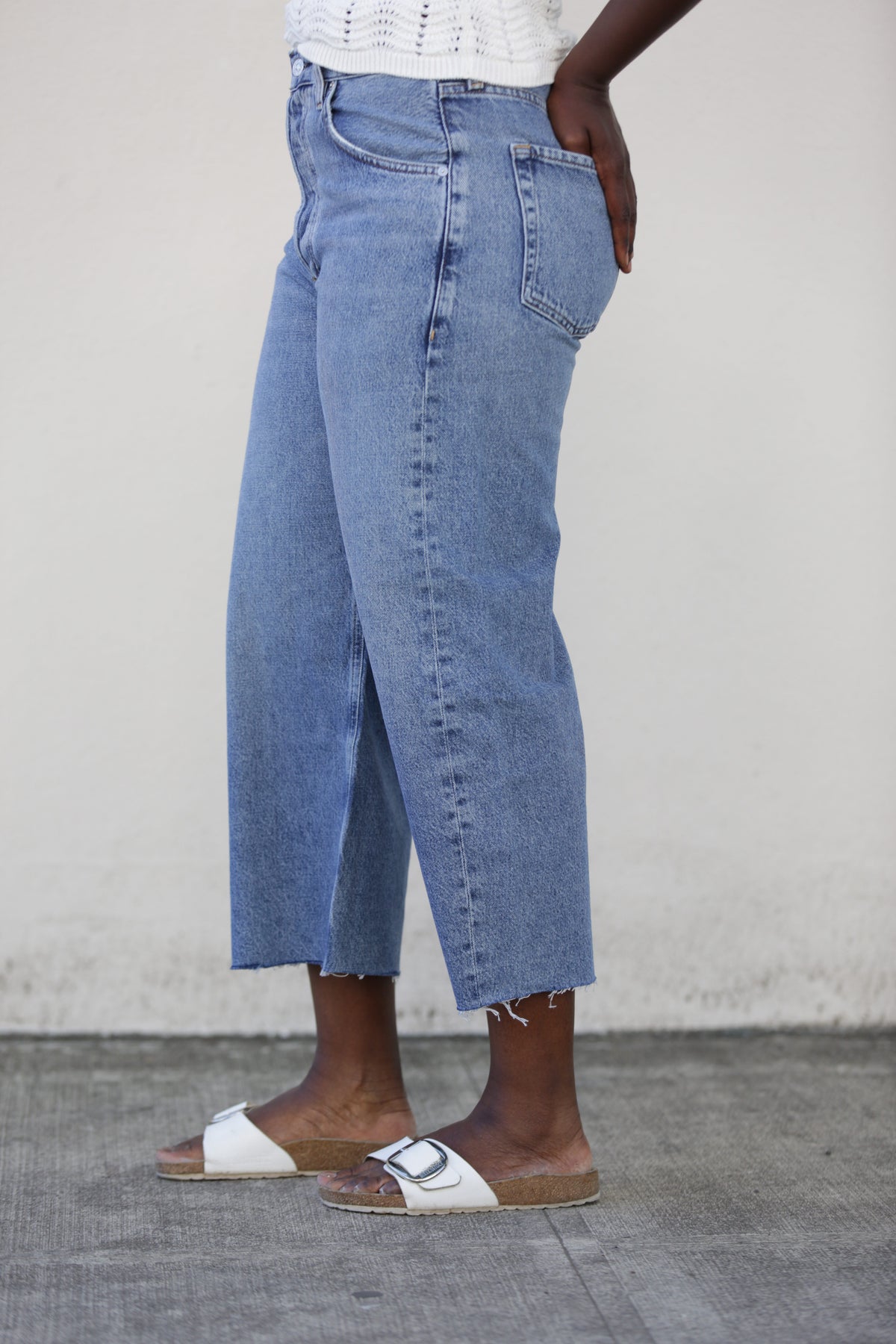 Citizens of Humanity Ayla Raw Hem Crop in Telegraph