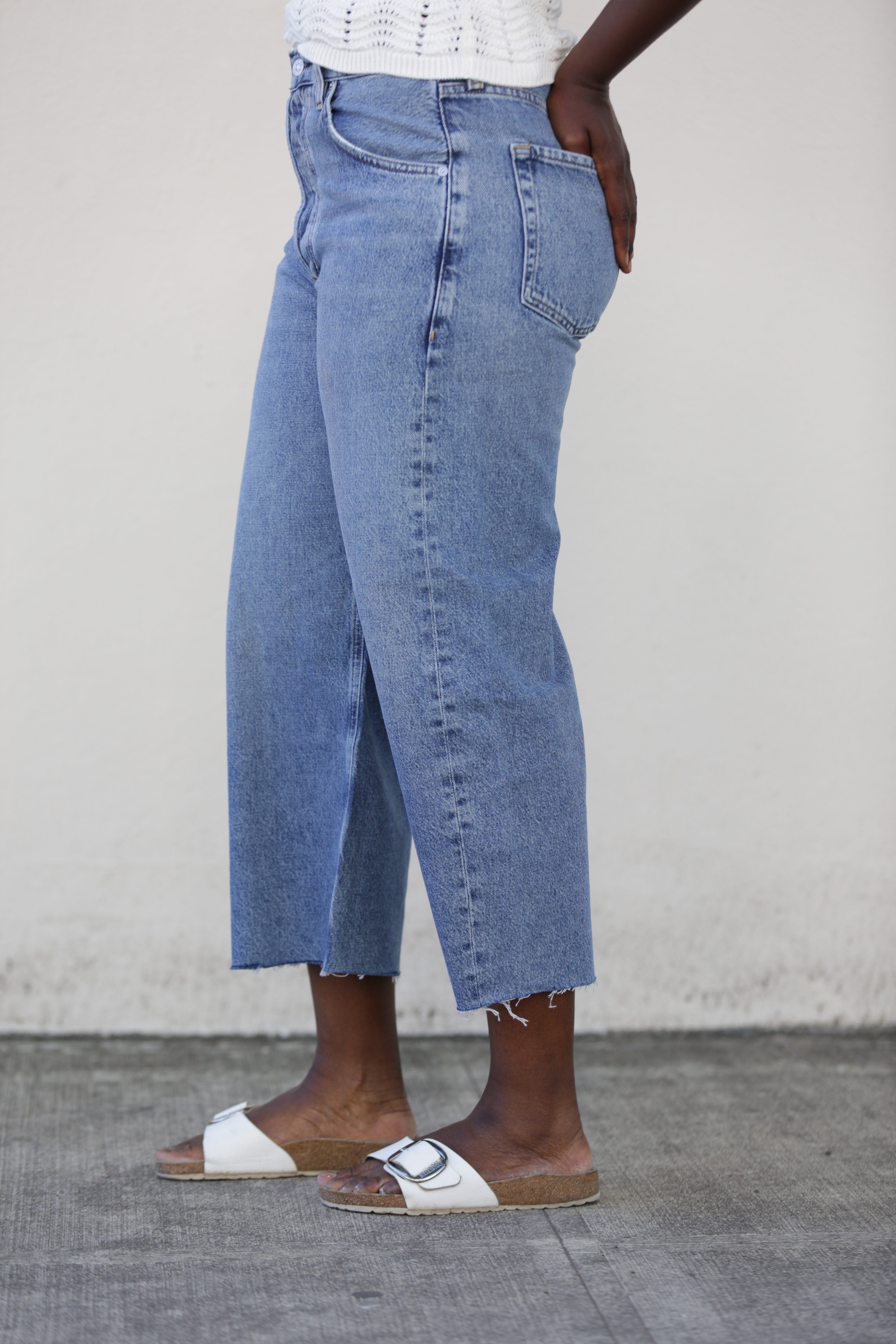 Citizens of Humanity Ayla Raw Hem Crop in Telegraph - Adorn