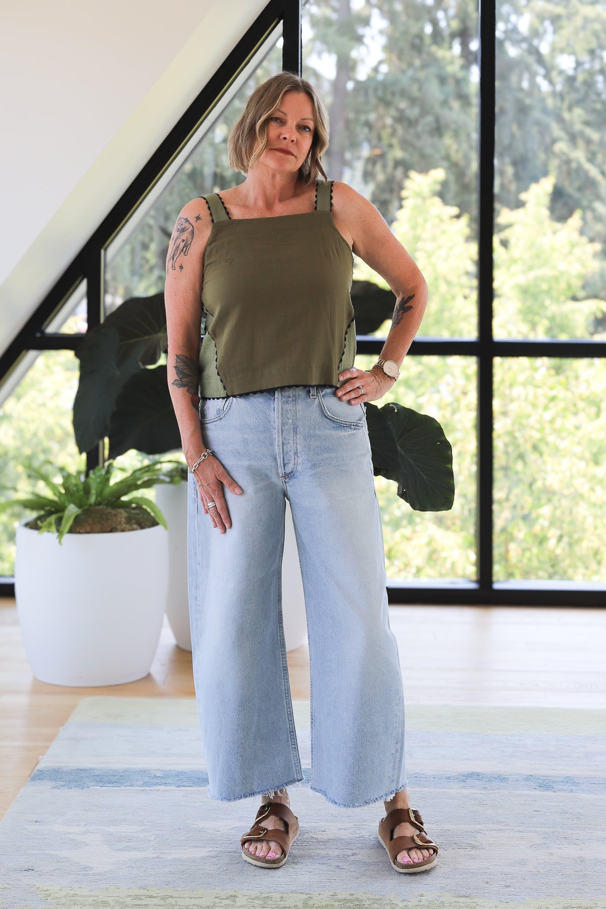 Citizens of Humanity Ayla Raw Hem Crop in Freshwater
