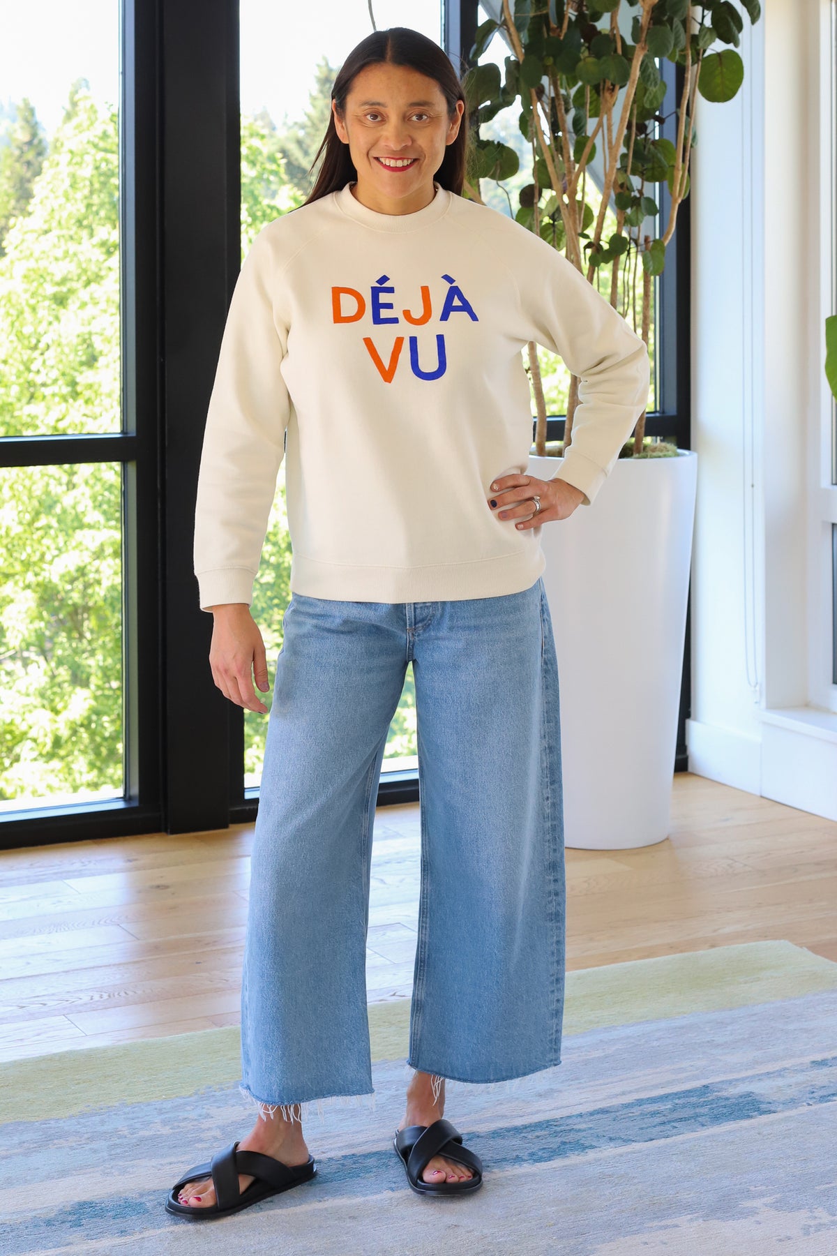 Citizens of Humanity Ayla Baggy Raw Hem Crop in Sodapop
