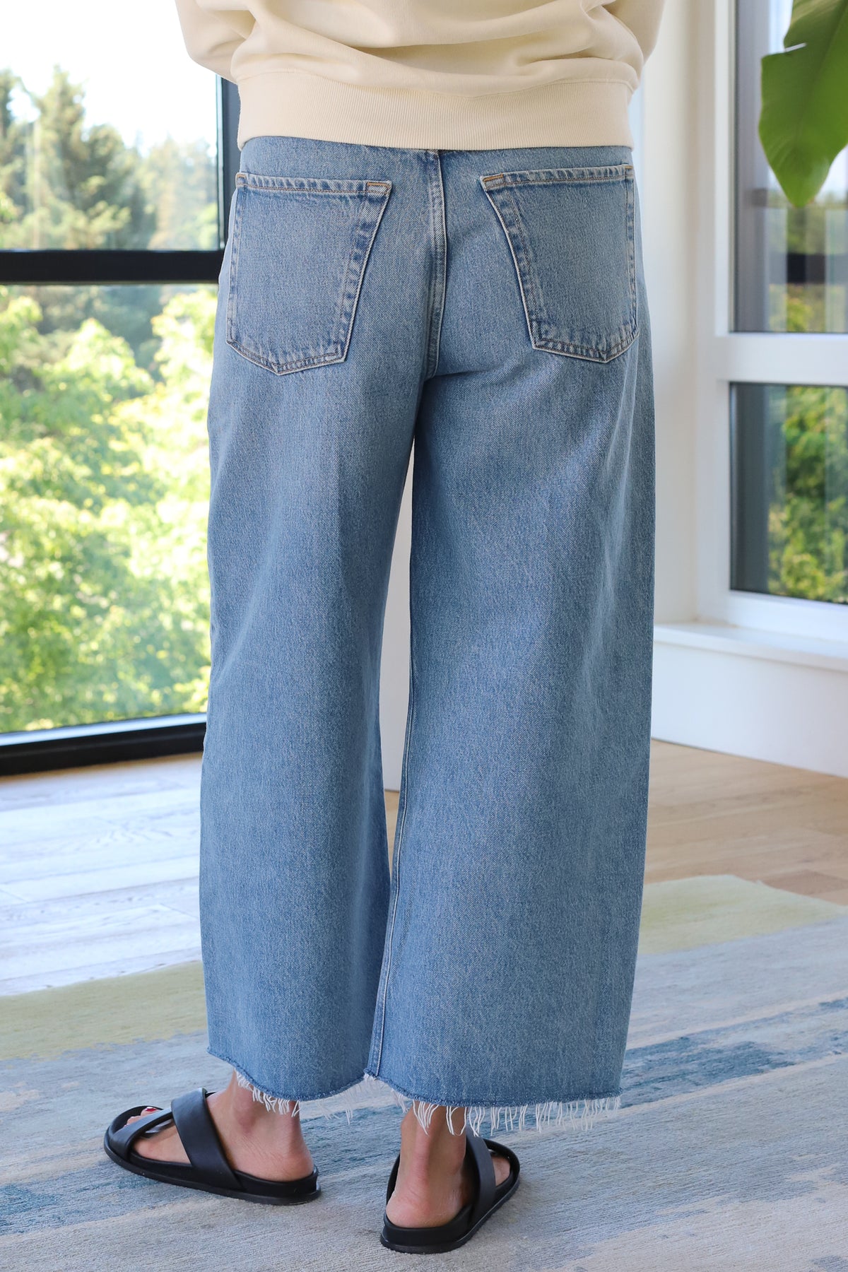 Citizens of Humanity Ayla Baggy Raw Hem Crop in Sodapop