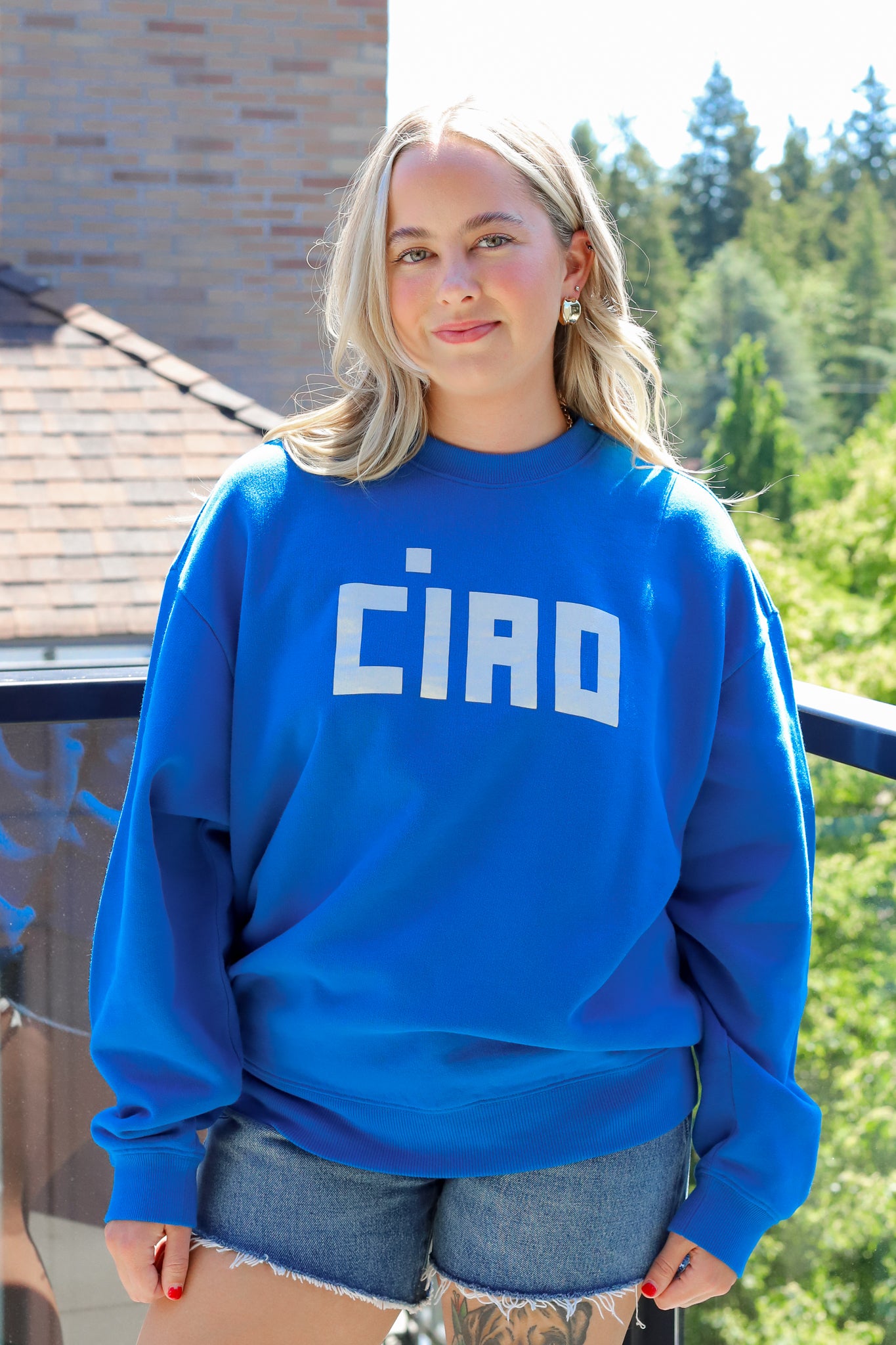 Clare V. Ciao Oversized Sweatshirt