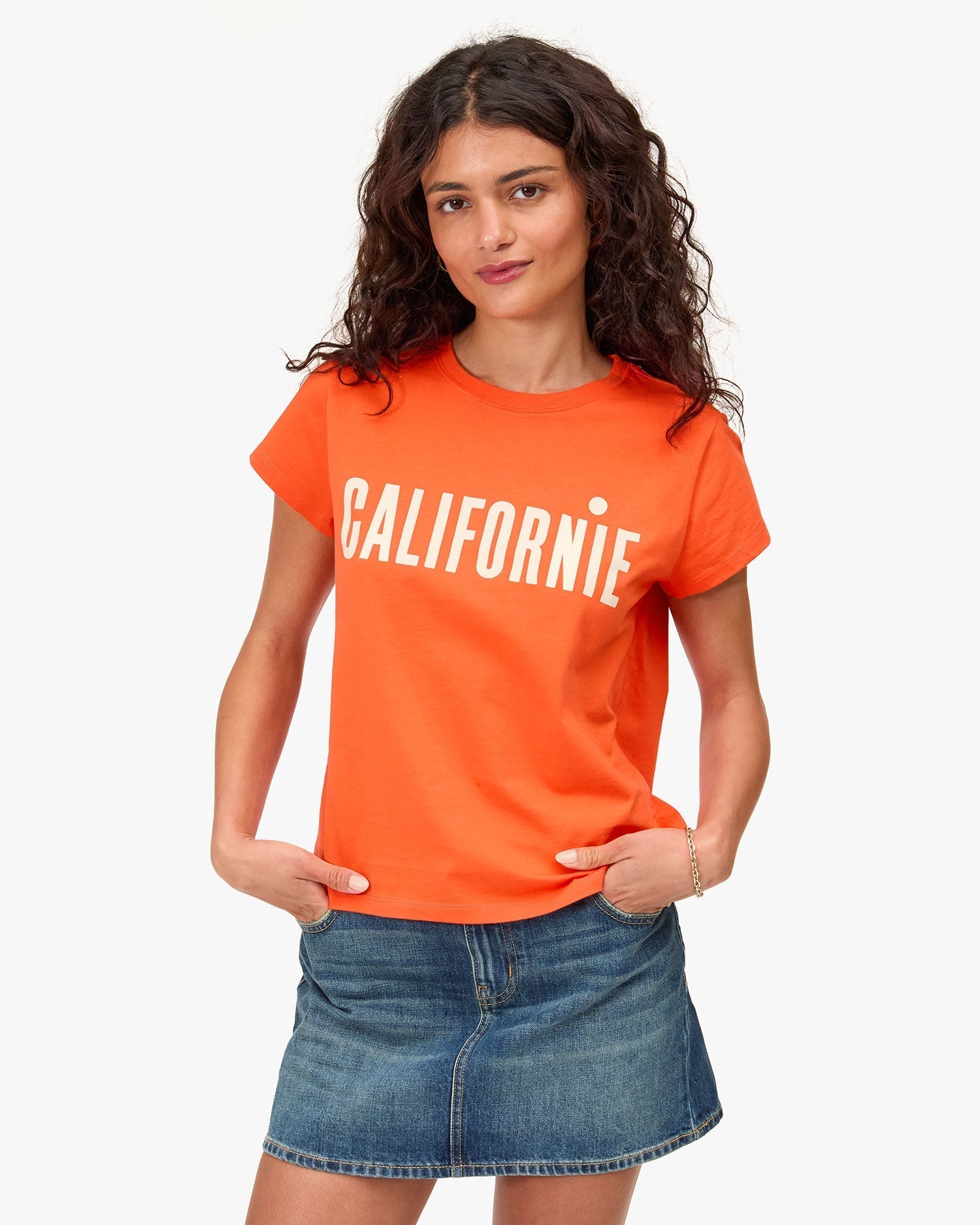 Clare V. Classic Tee Californie Orange