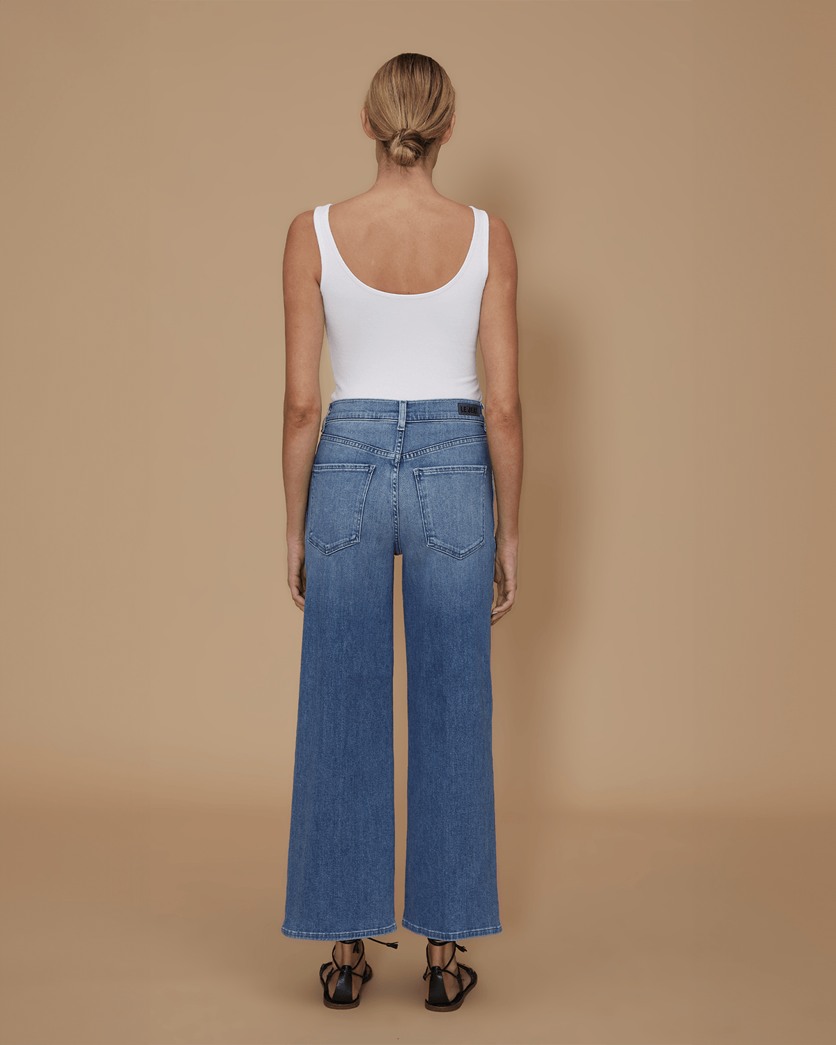 LE JEAN Juliette Wide Leg Ankle in Clementine