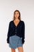 CRUSH Acai Fitted Cardi in Navy