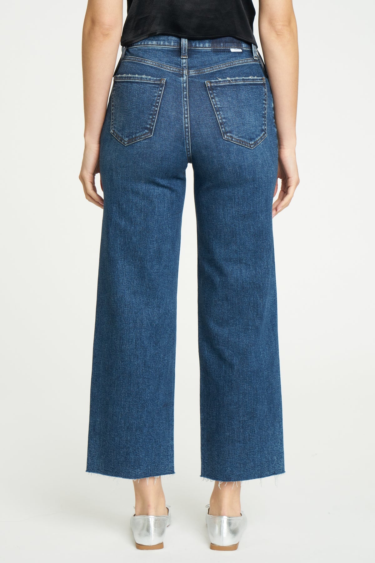 Daze Denim Pleaser High Rise Wide Leg in Double Text