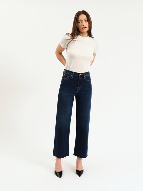 Daze Denim Pleaser High Rise Wide Ankle in Magic Hour