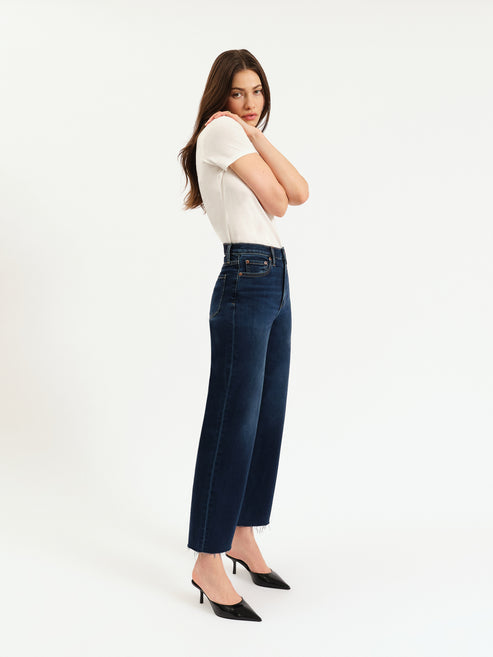 Daze Denim Pleaser High Rise Wide Ankle in Magic Hour