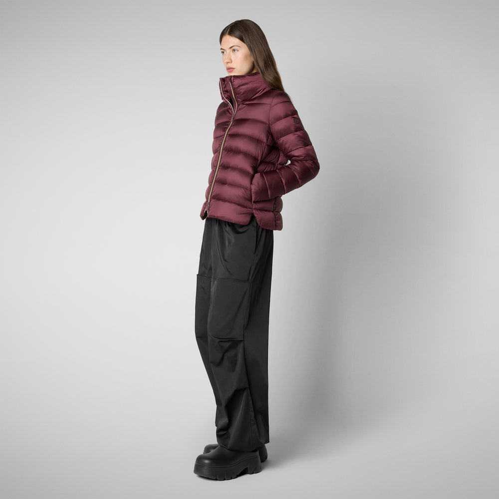 Save The Duck Lydia Jacket in Burgundy Black