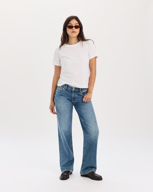 Daze Denim Keeper Low Rise Straight in Heartbeat
