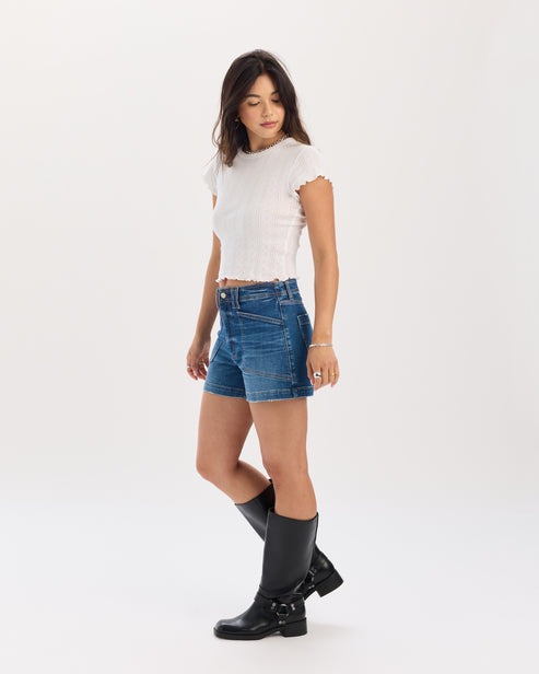 Daze Denim Valley Girl High Rise Short in Manhattan