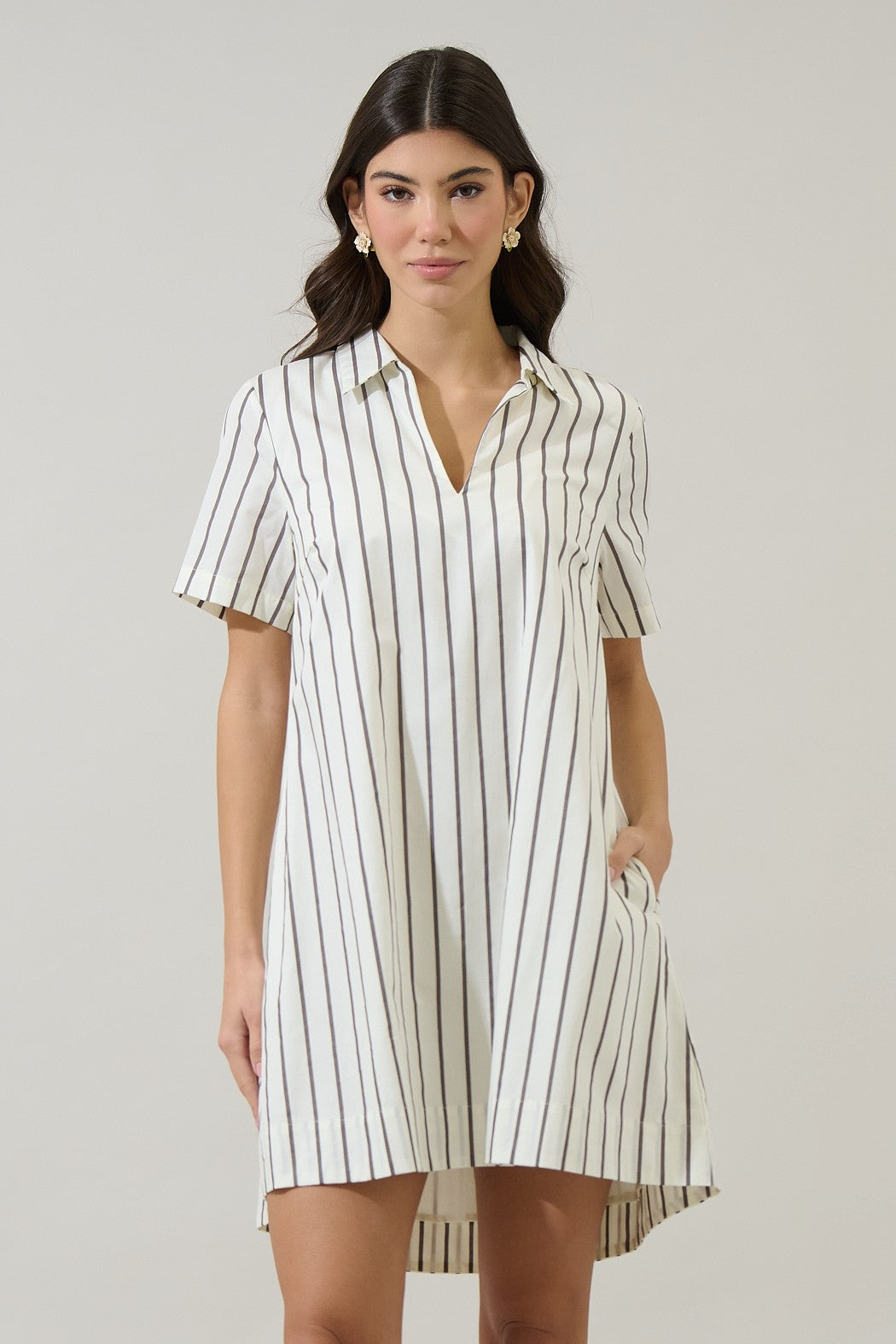 DEON Kamara Striped Mini Dress