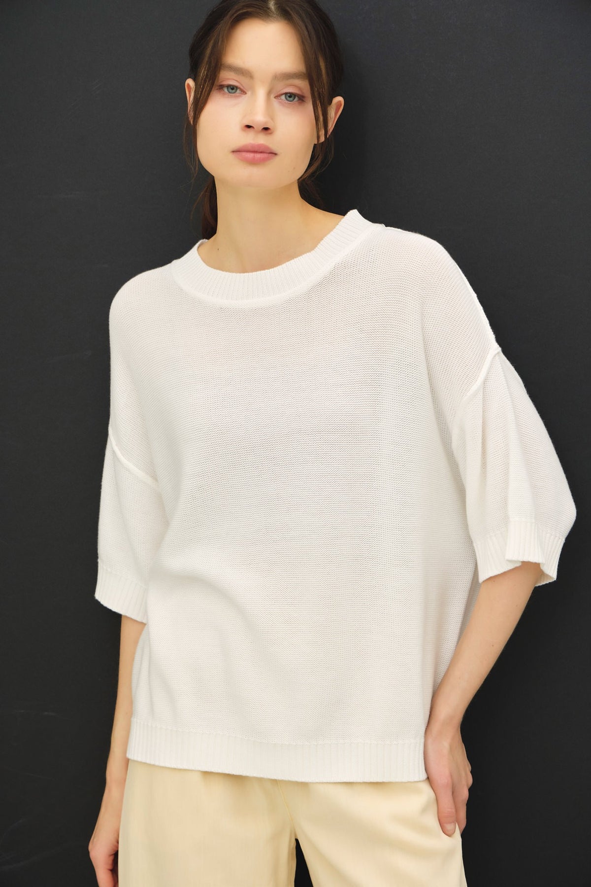 DEON Light OS Sweater Tee Off White