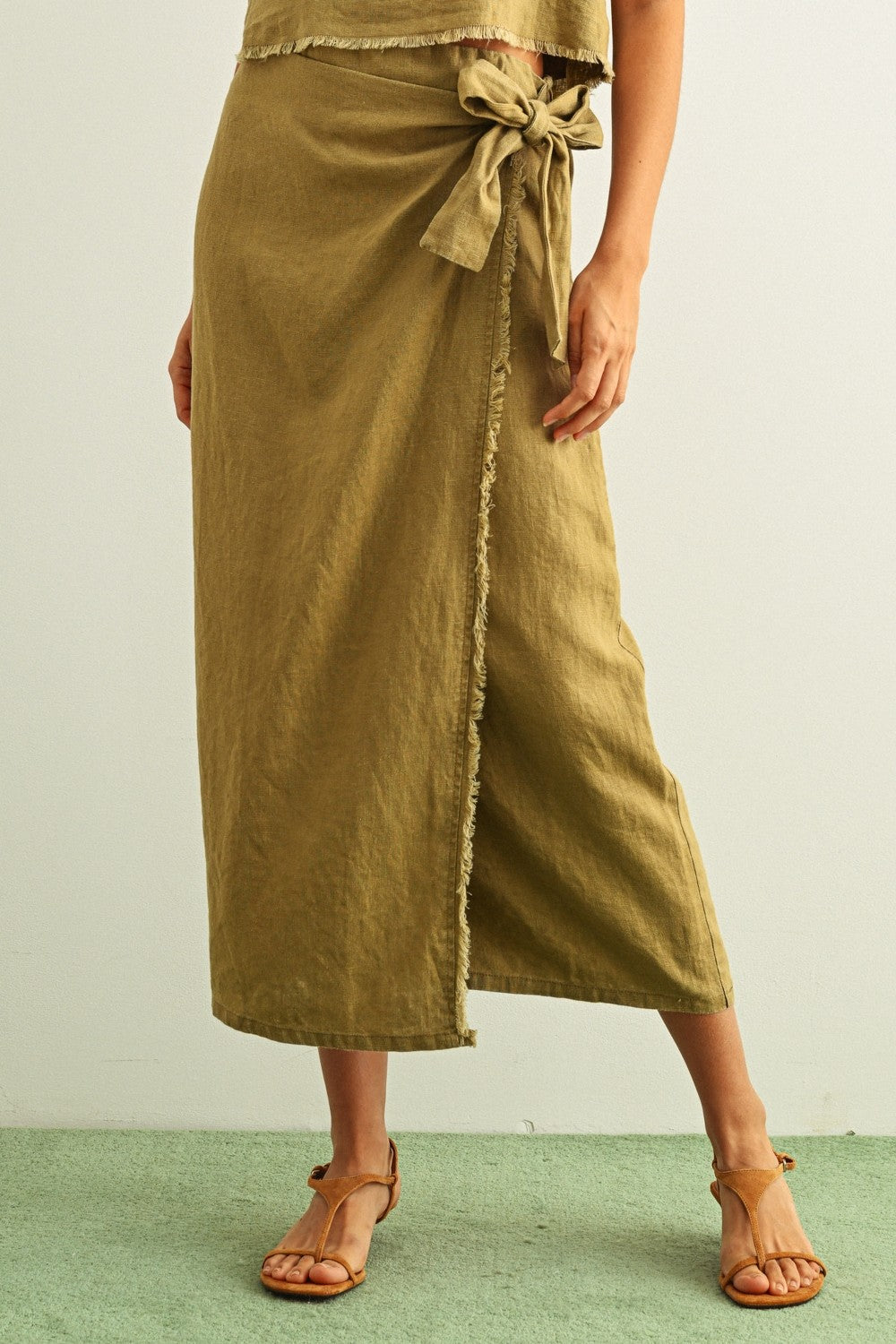 DEON Linen Wrap Skirt