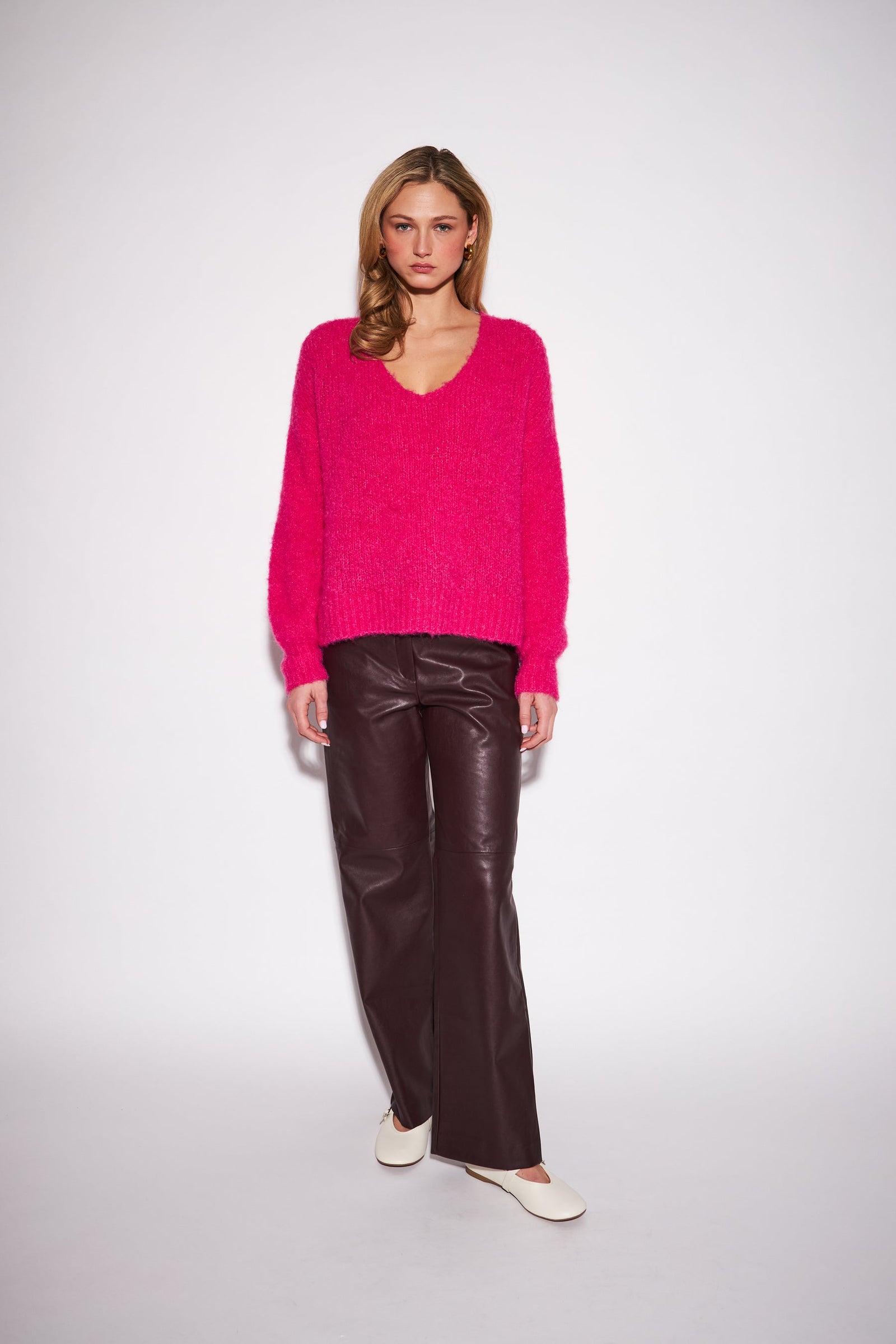 John + Jenn Dorothy Sweater in Rosewood