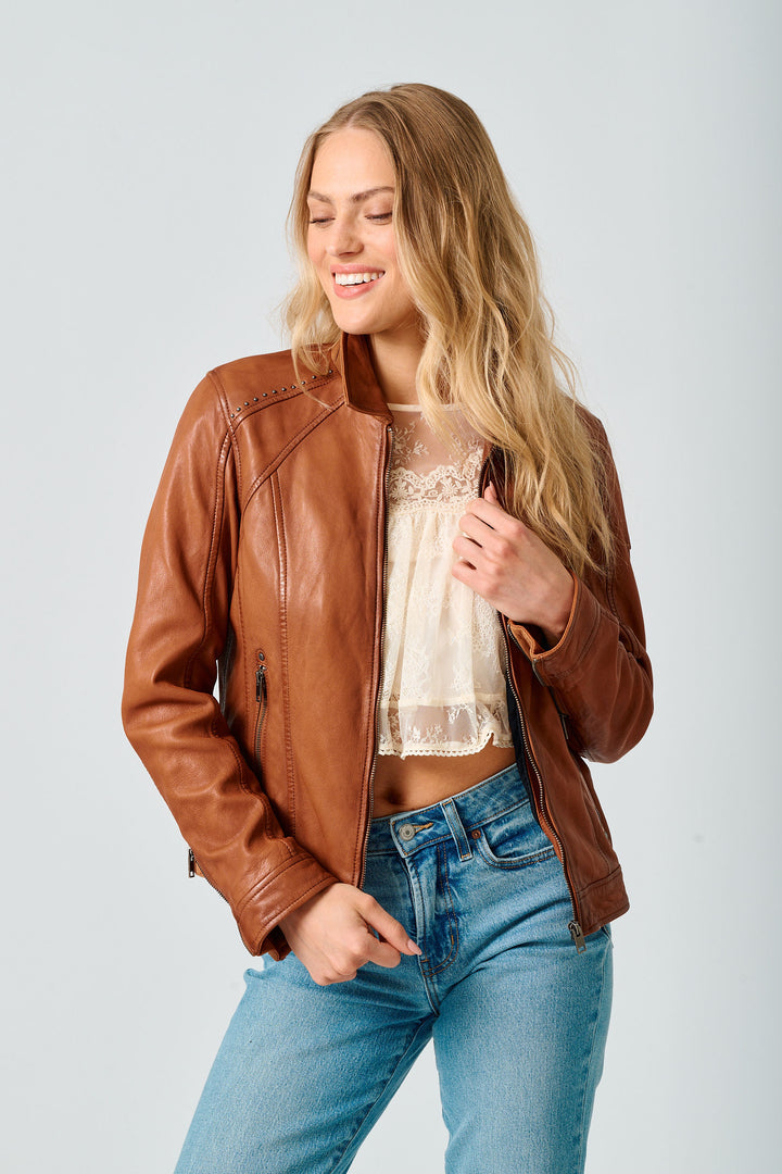 Mauritius Leather Sunny 2 Nappa Back Detail Leather Jacket
