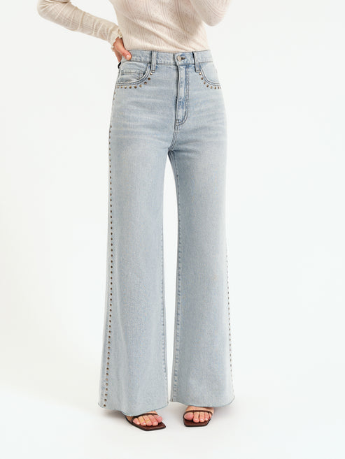 Daze Denim Far Out High Rise Wide Leg in Let's Dance