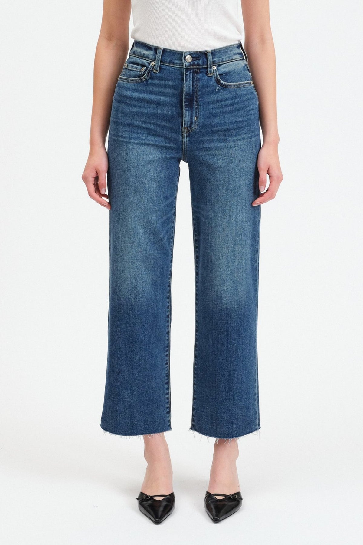 Daze Denim Pleaser High Rise Wide Ankle in Uptown