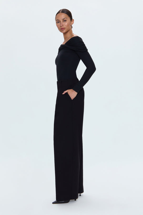 PISTOLA Eden Pleated Ponte Trouser in Night Out