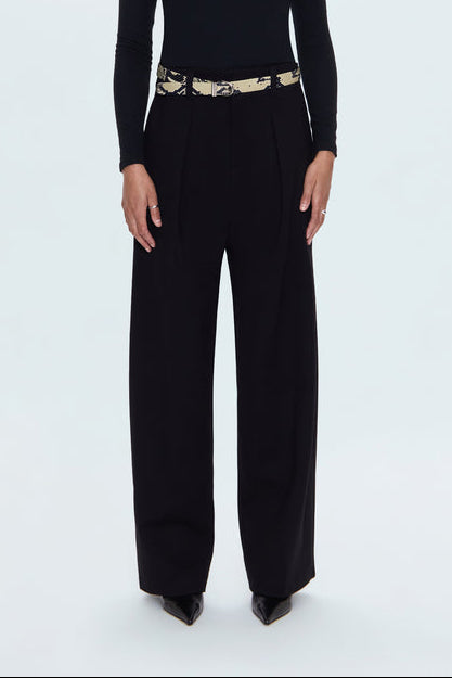 PISTOLA Eden Pleated Ponte Trouser in Night Out