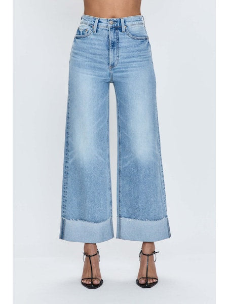 PISTOLA Lana Crop Cuffed High Rise Ultra Wide Leg